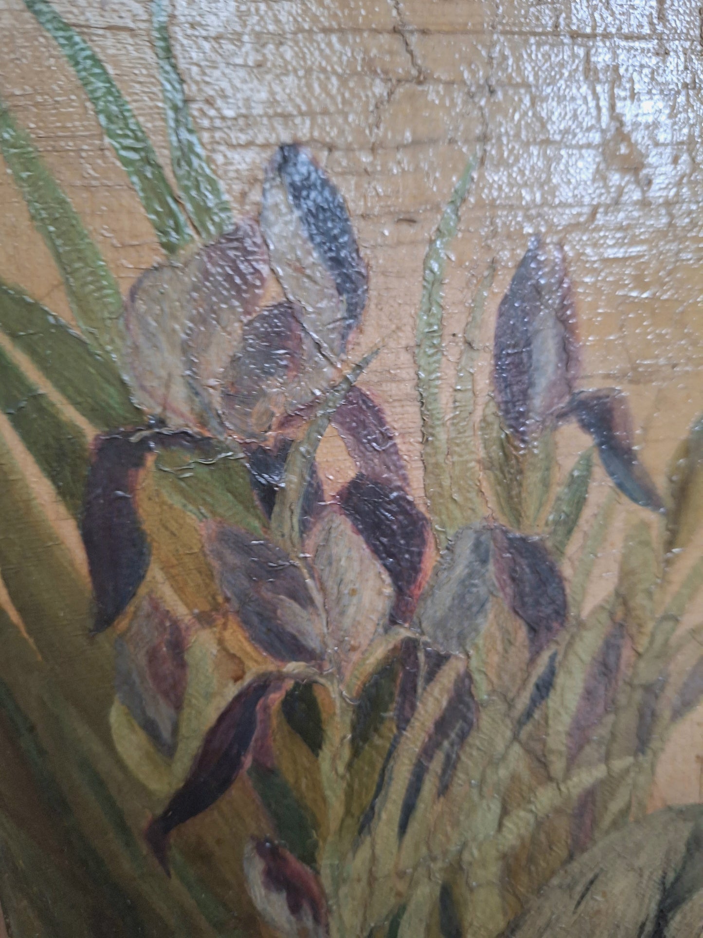 Antique Hand Painted Solid pine Internal Door