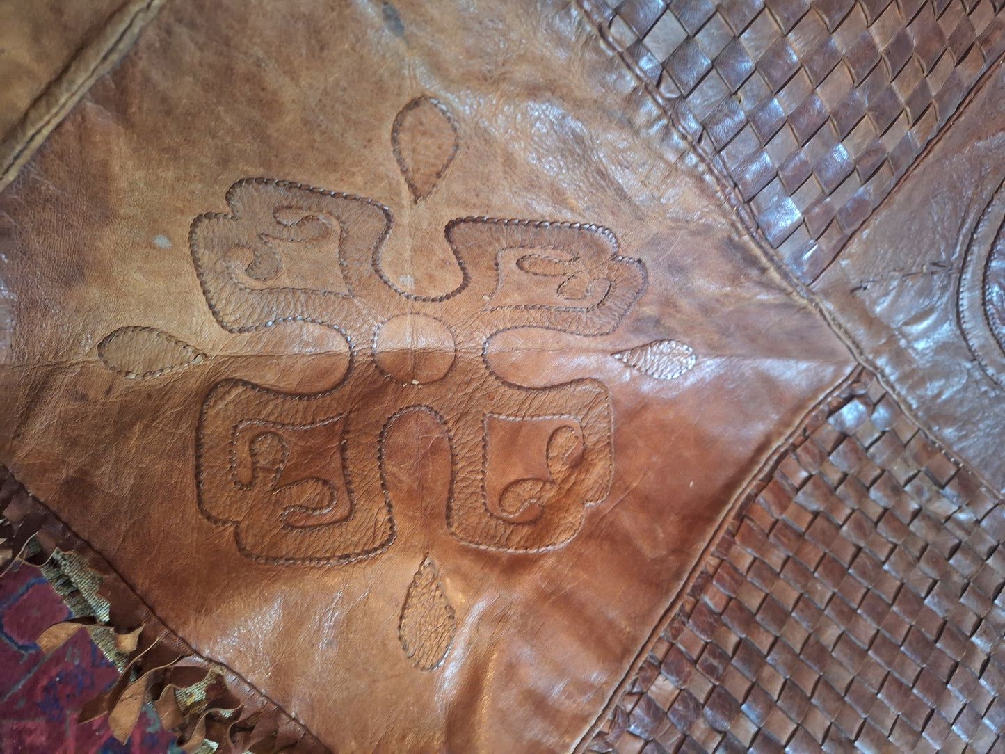 1960s Patchwork Leather Rug