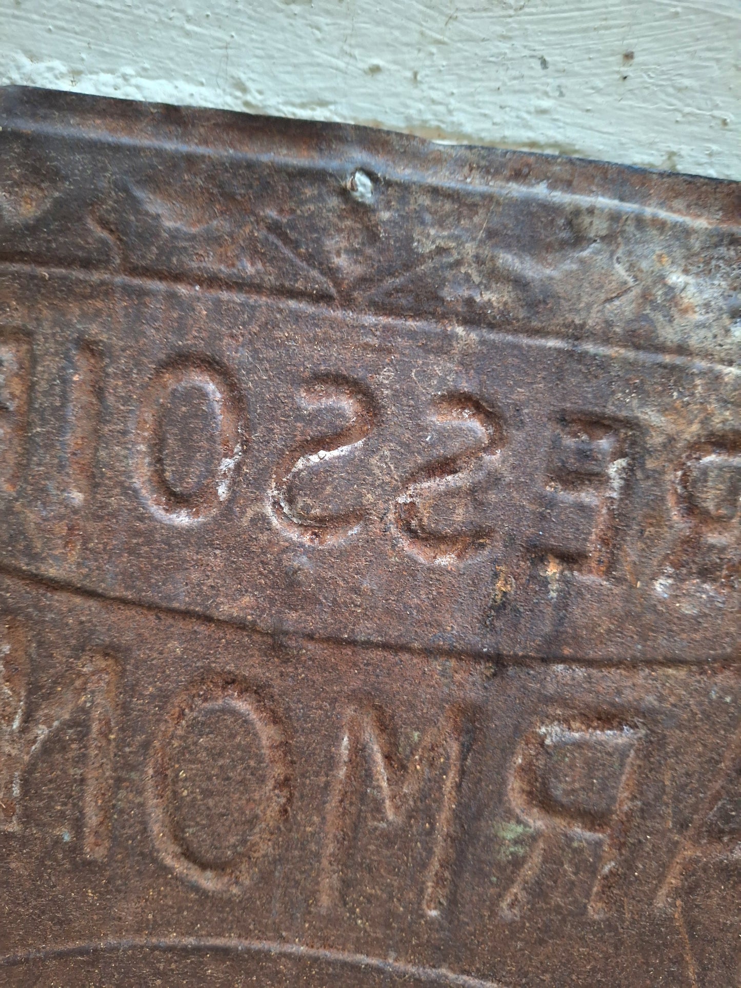 Antique French Pressoirs Marmonier Lyon Painted Tin Sign.