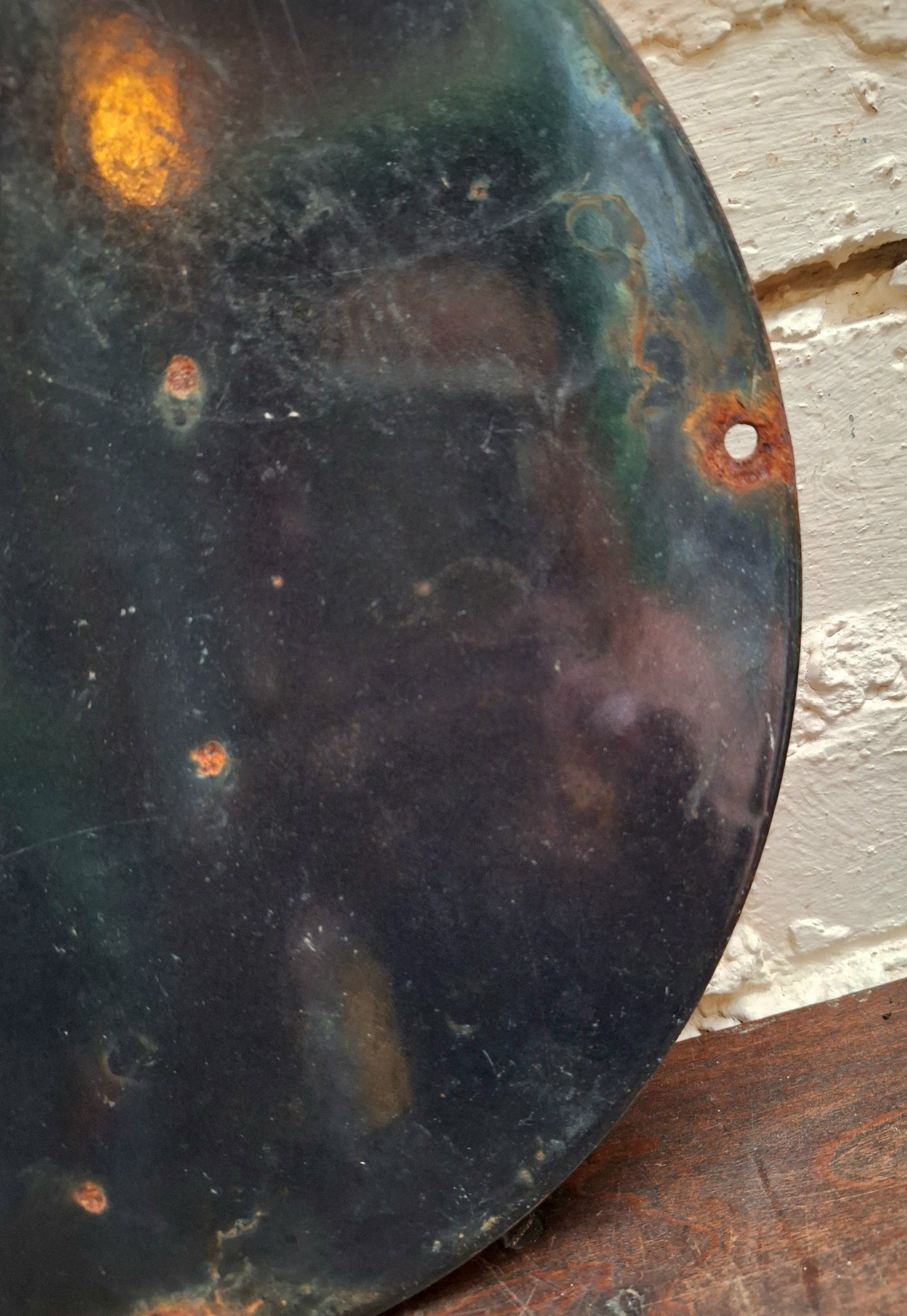 Original 1950s Flying A Service Round Enamel sign