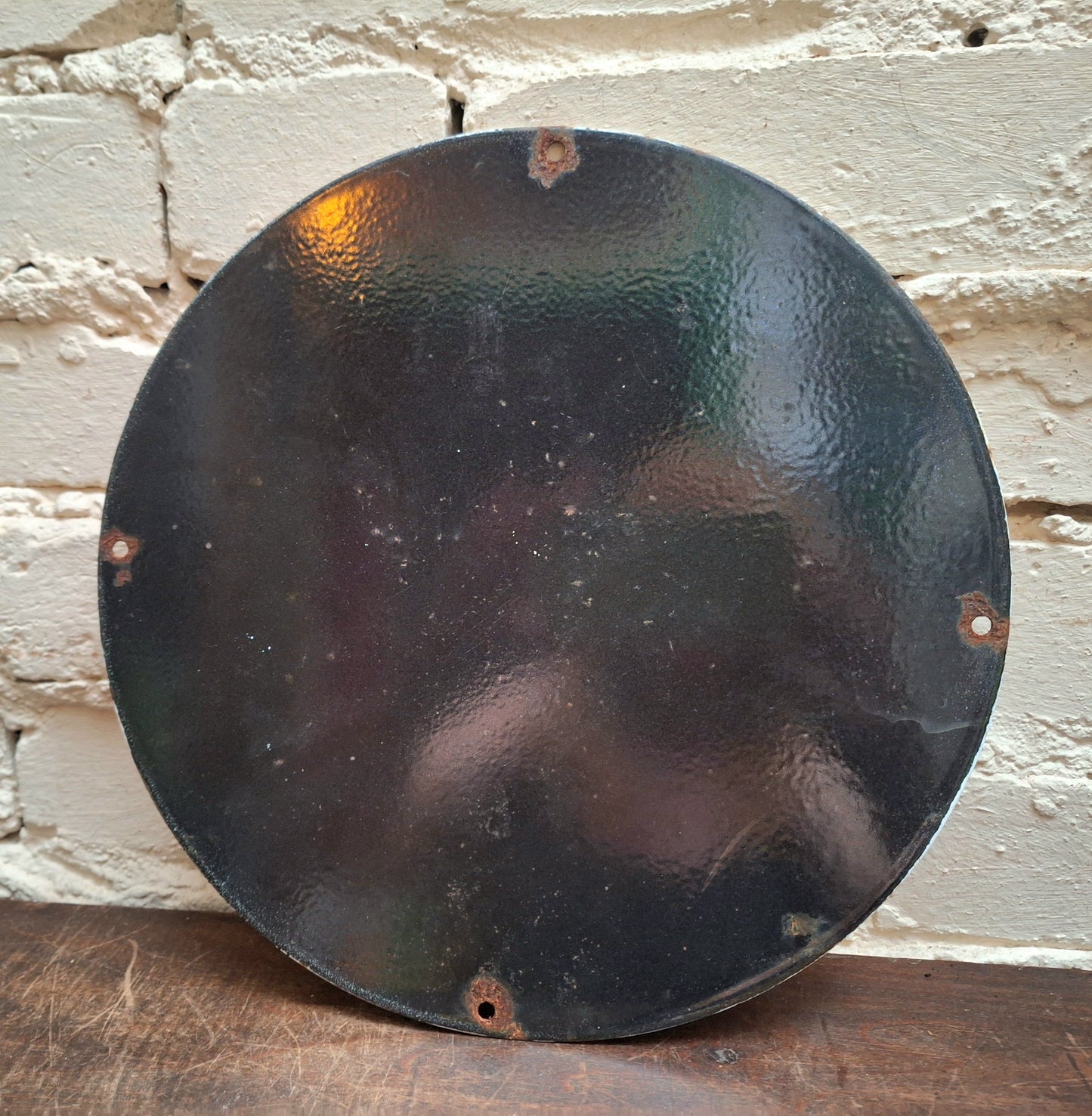 Original National Benzole Mixture Round Enamel Sign