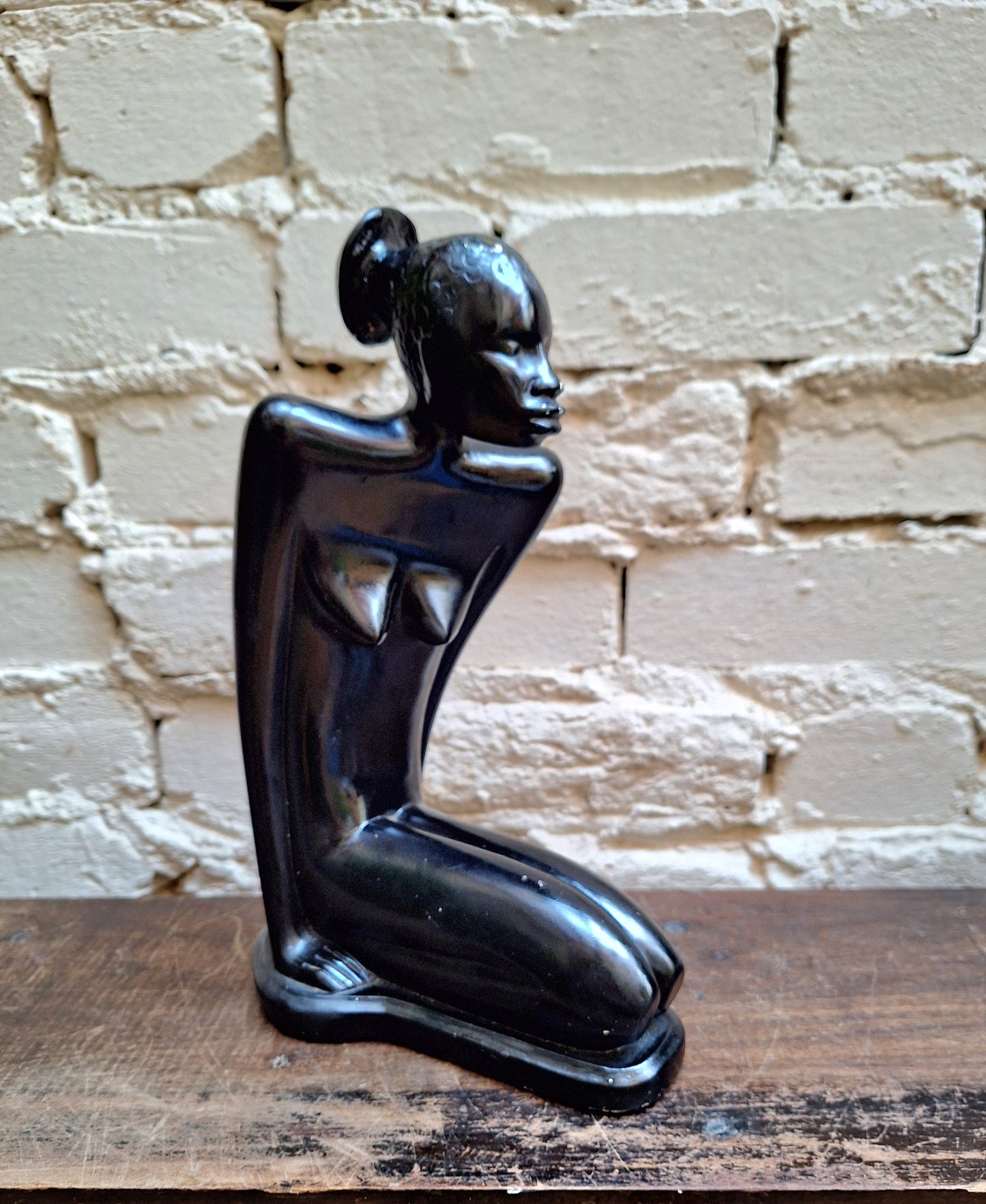 1950s Tretchikoff style Black Lady Lamp with matching Figurinne