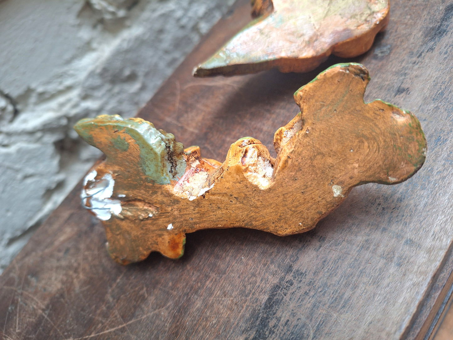 Set of Three Vintage Plaster Cherubs, Putti.