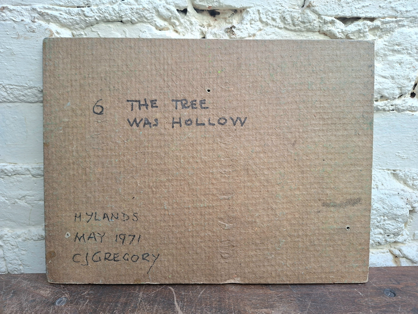 Painting by CJ Gregory 'The Tree Was Hollow' 1971