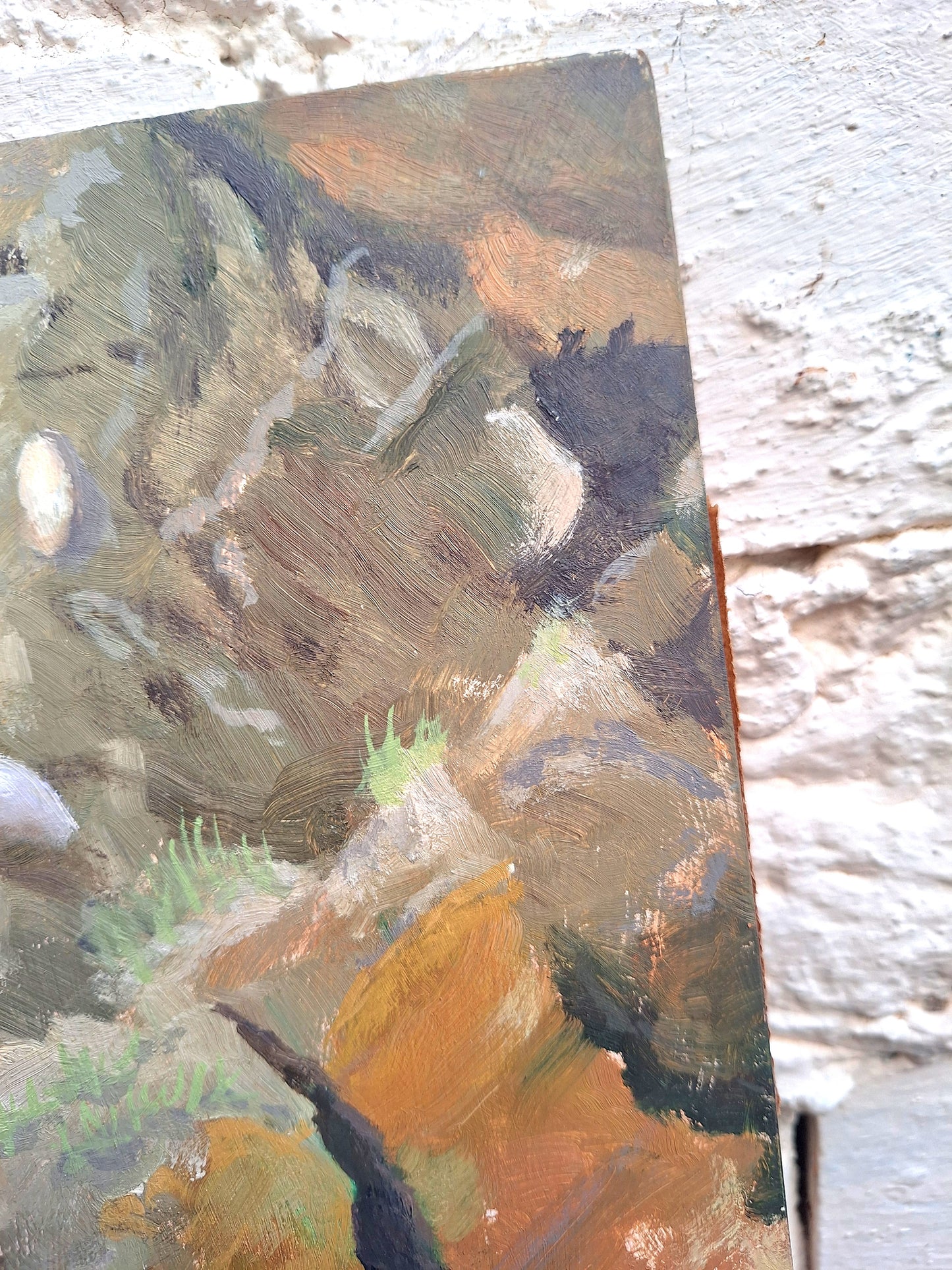 Painting by CJ Gregory 'Acorns' 1975