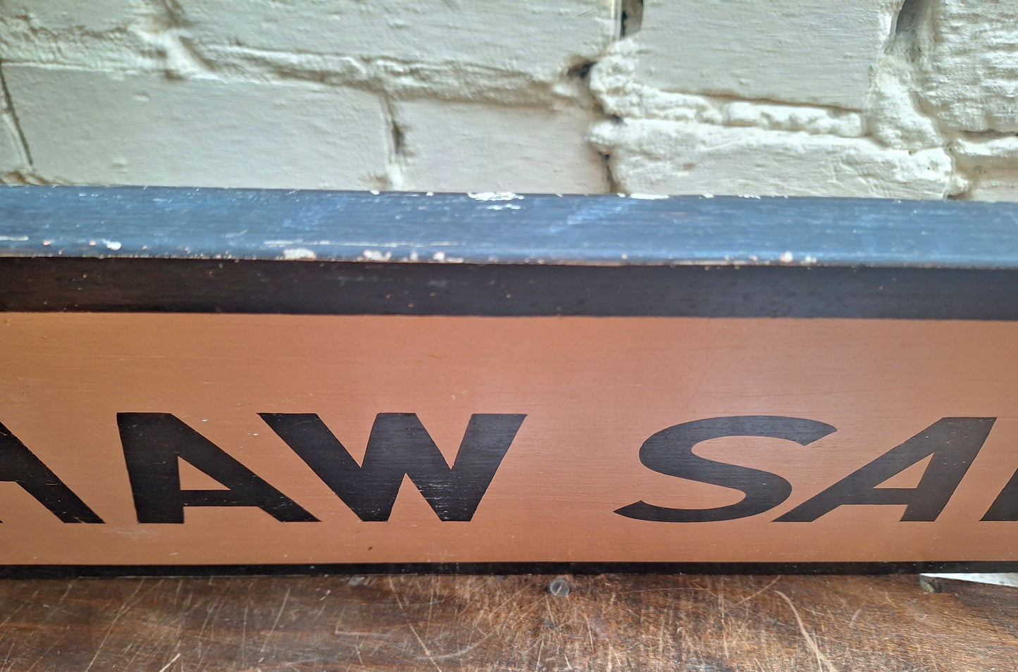Shaw Savill Line Original Wooden Depot Sign