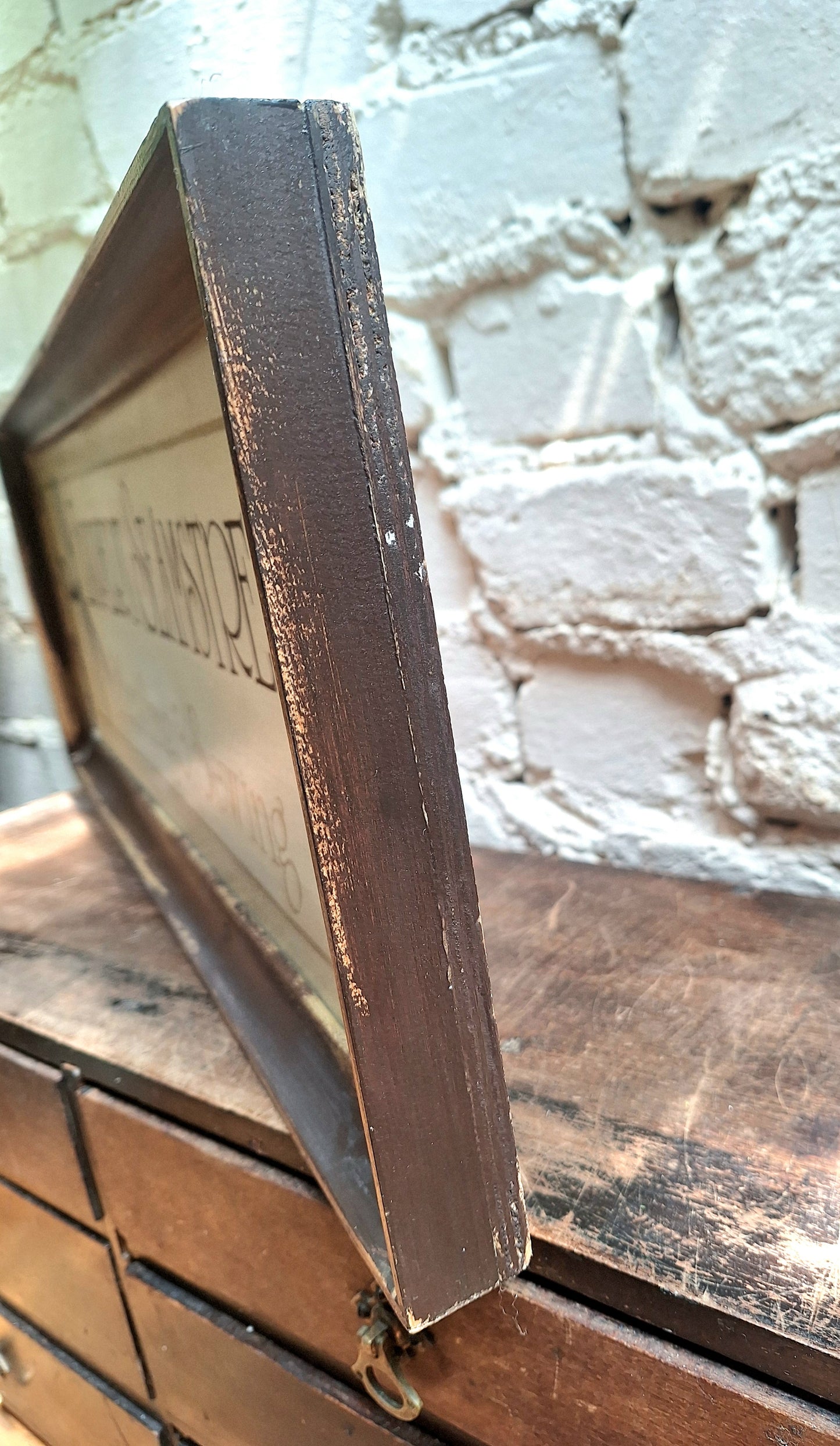 Vintage Wooden Hand Painted Sign 'Expert Seamstress'
