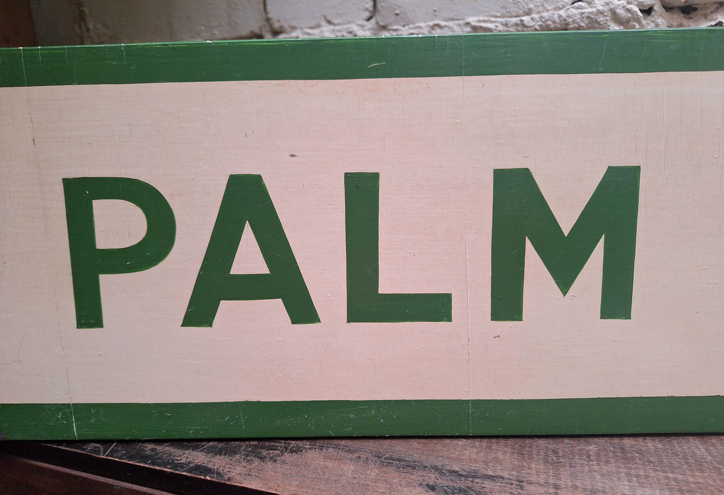 Palm Line Original Depot Wooden Shipping Sign