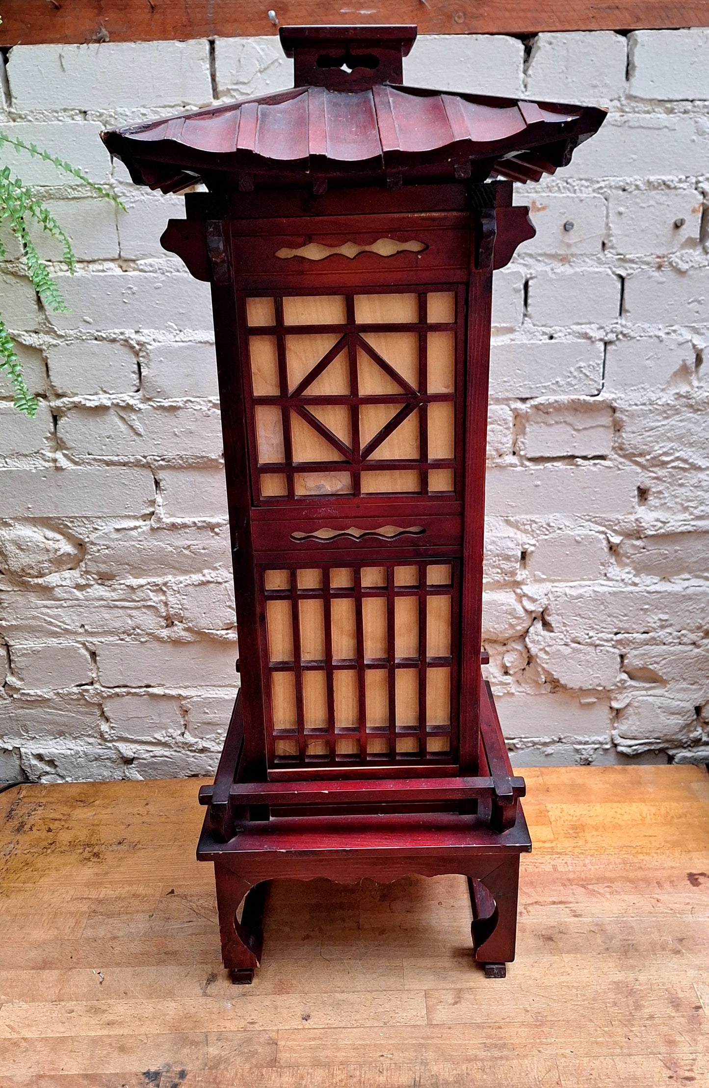 Vintage Japanese Shoji Floor Lantern.