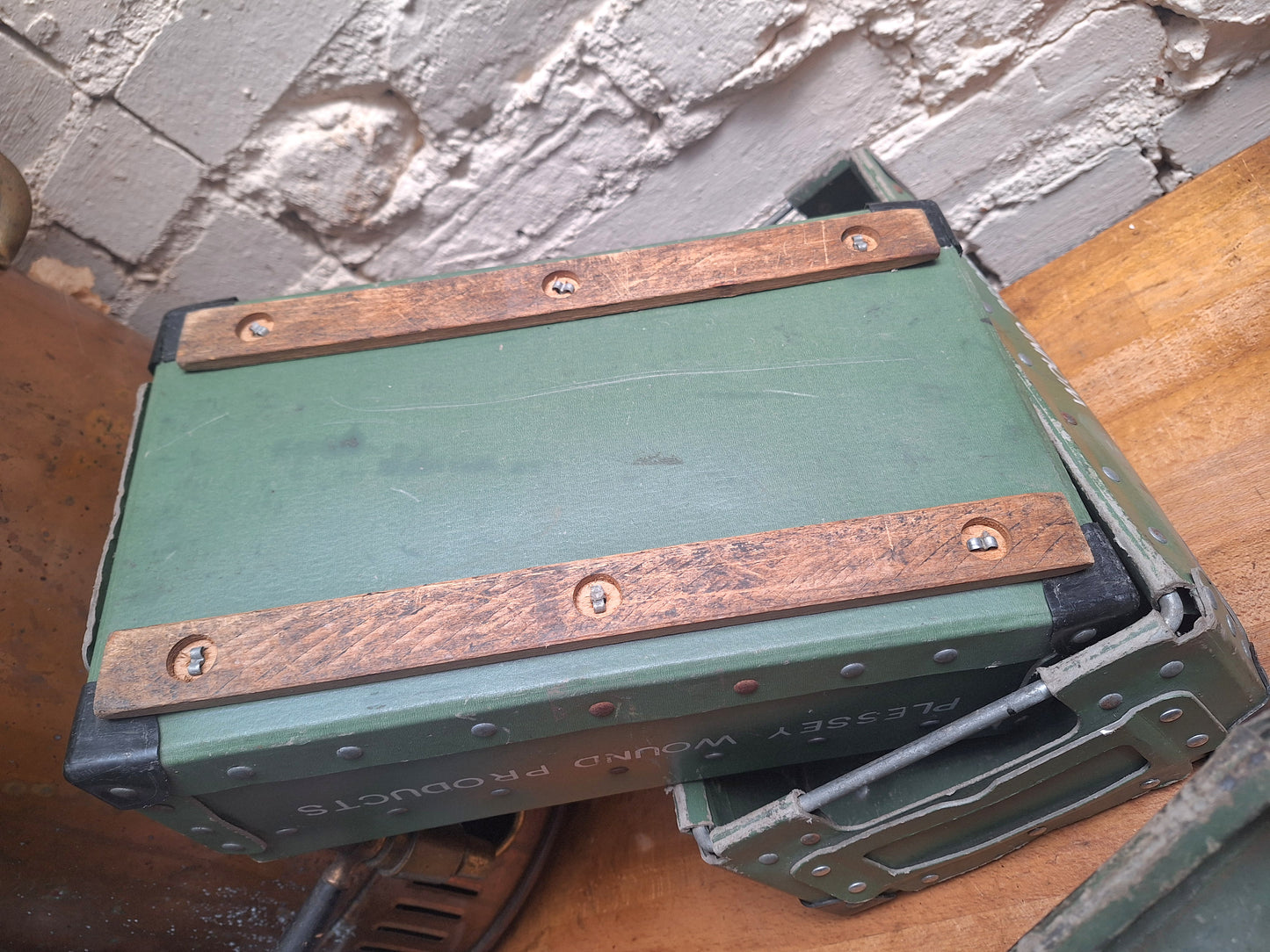 Vintage Plessey pressed card storage boxes