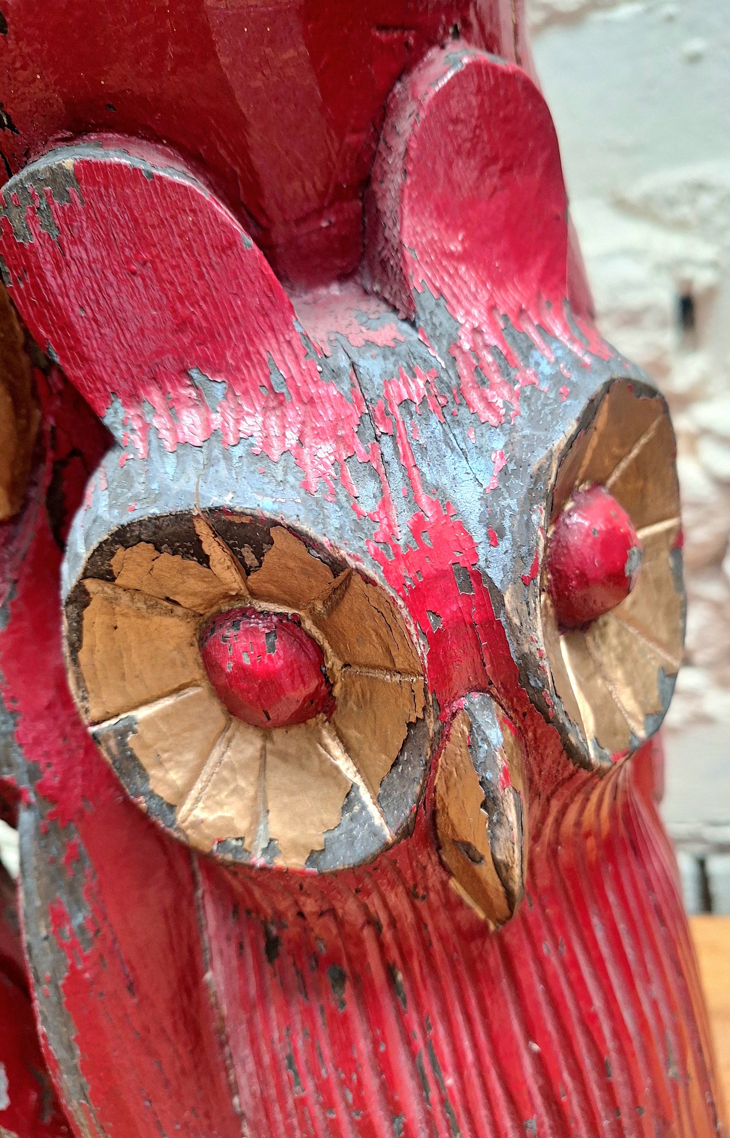 Large Carved Wooden Owl