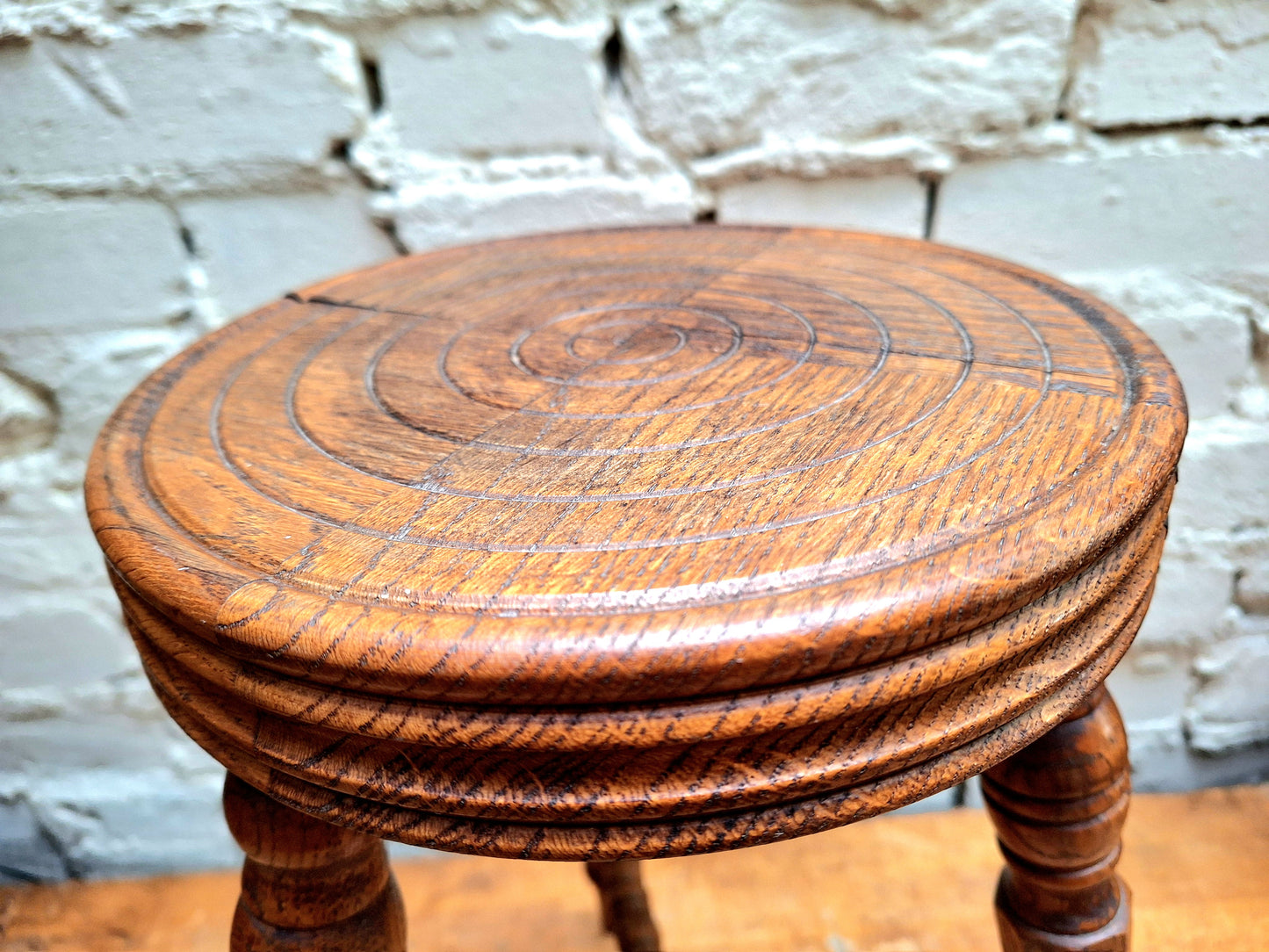 Vintage French Wooden Stool