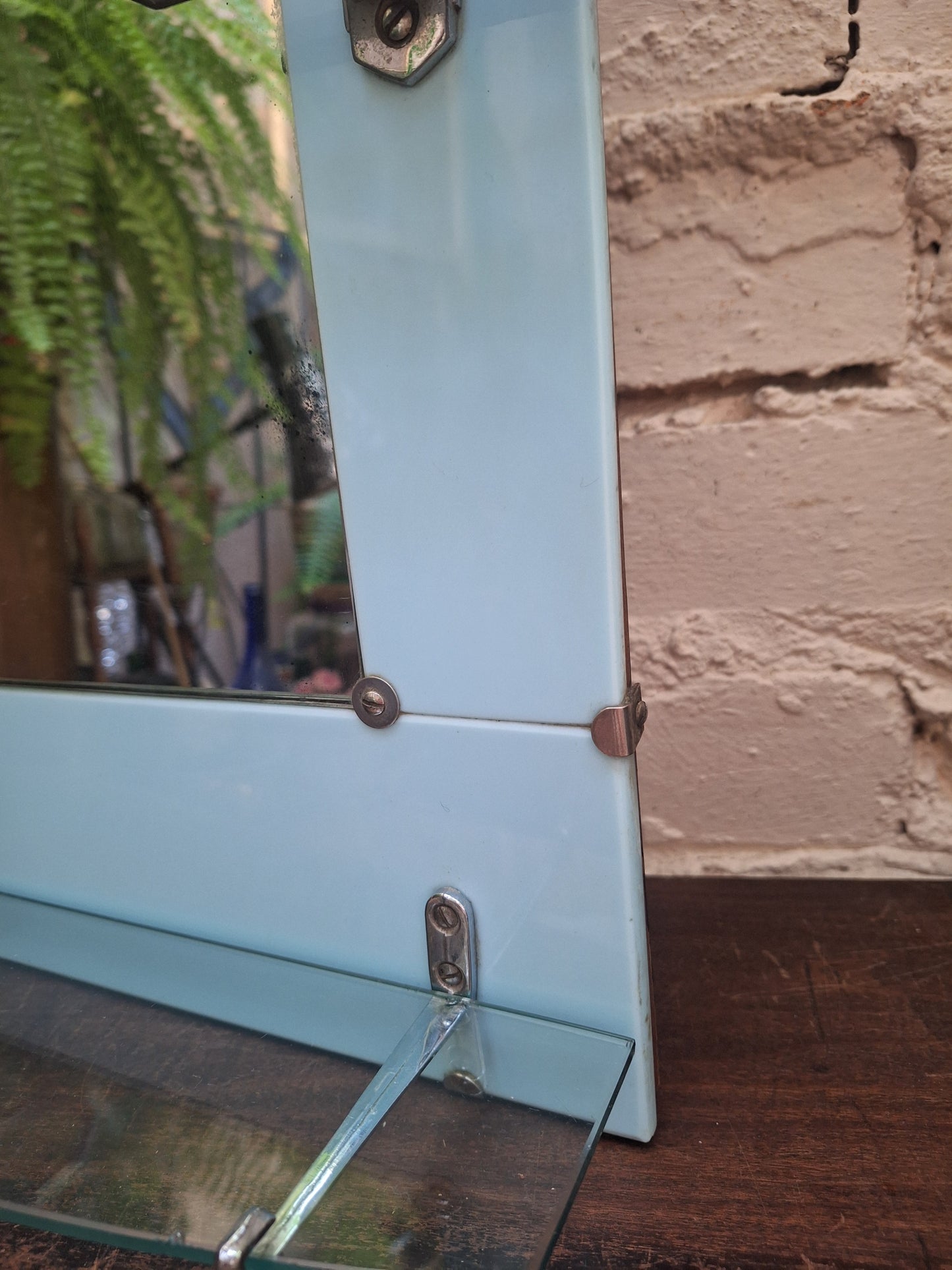 Original Art Deco Vitrolite Bathroom Mirror