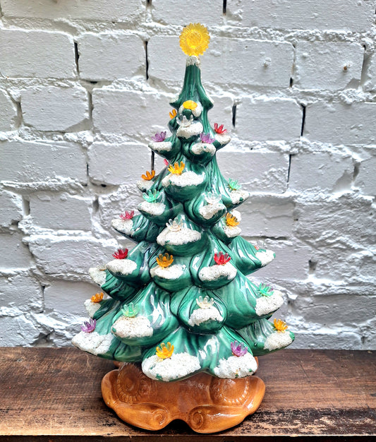 Vintage Ceramic Illuminated Christmas Tree