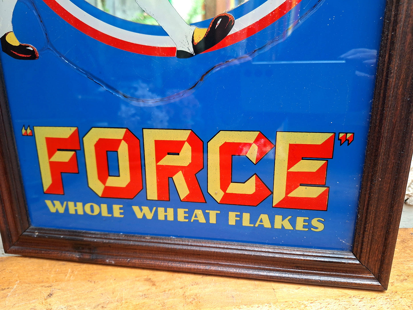 Rare Vintage Force Wheat Flakes Printed Mirror.