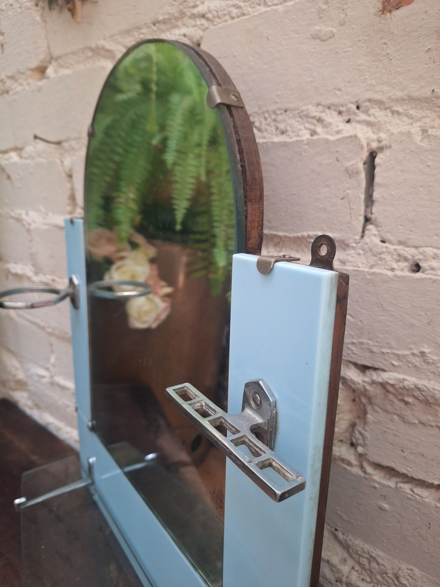 Original Art Deco Vitrolite Bathroom Mirror