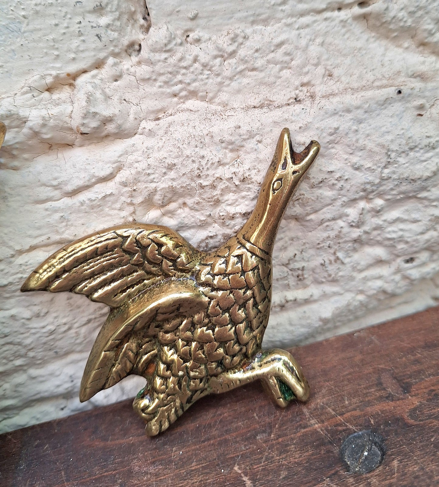 Vintage Brass Flying Ducks.