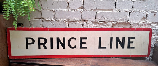 Prince Line Original Wooden Depot Sign