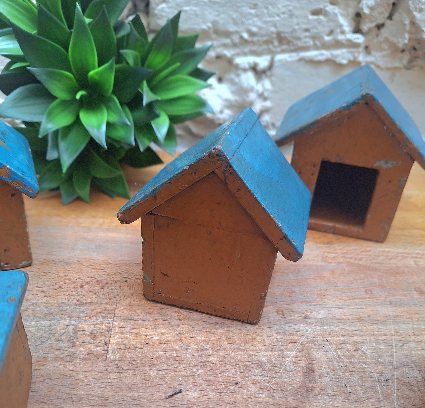 Vintage Scratch Built Wooden Toy Farm