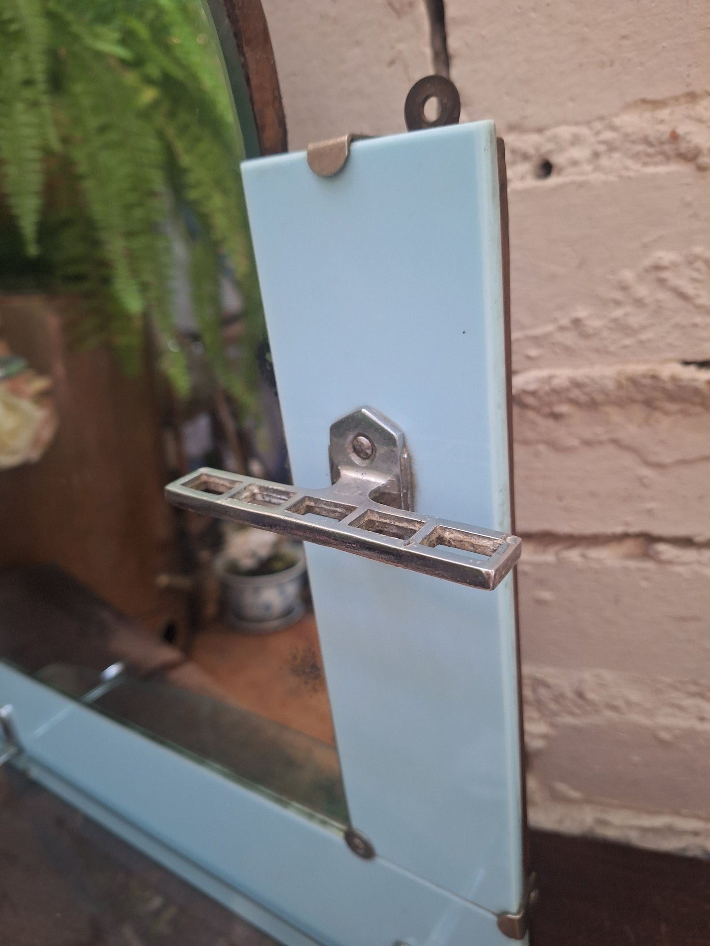 Original Art Deco Vitrolite Bathroom Mirror