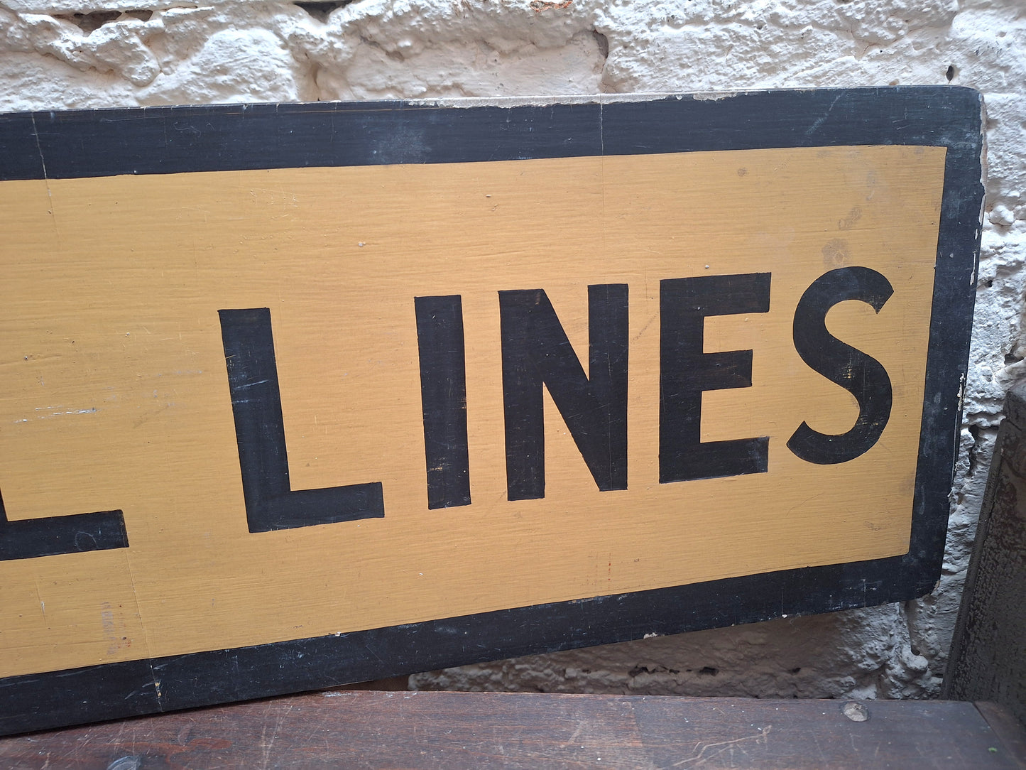 Royal Mail Lines Original Wooden Depot Sign
