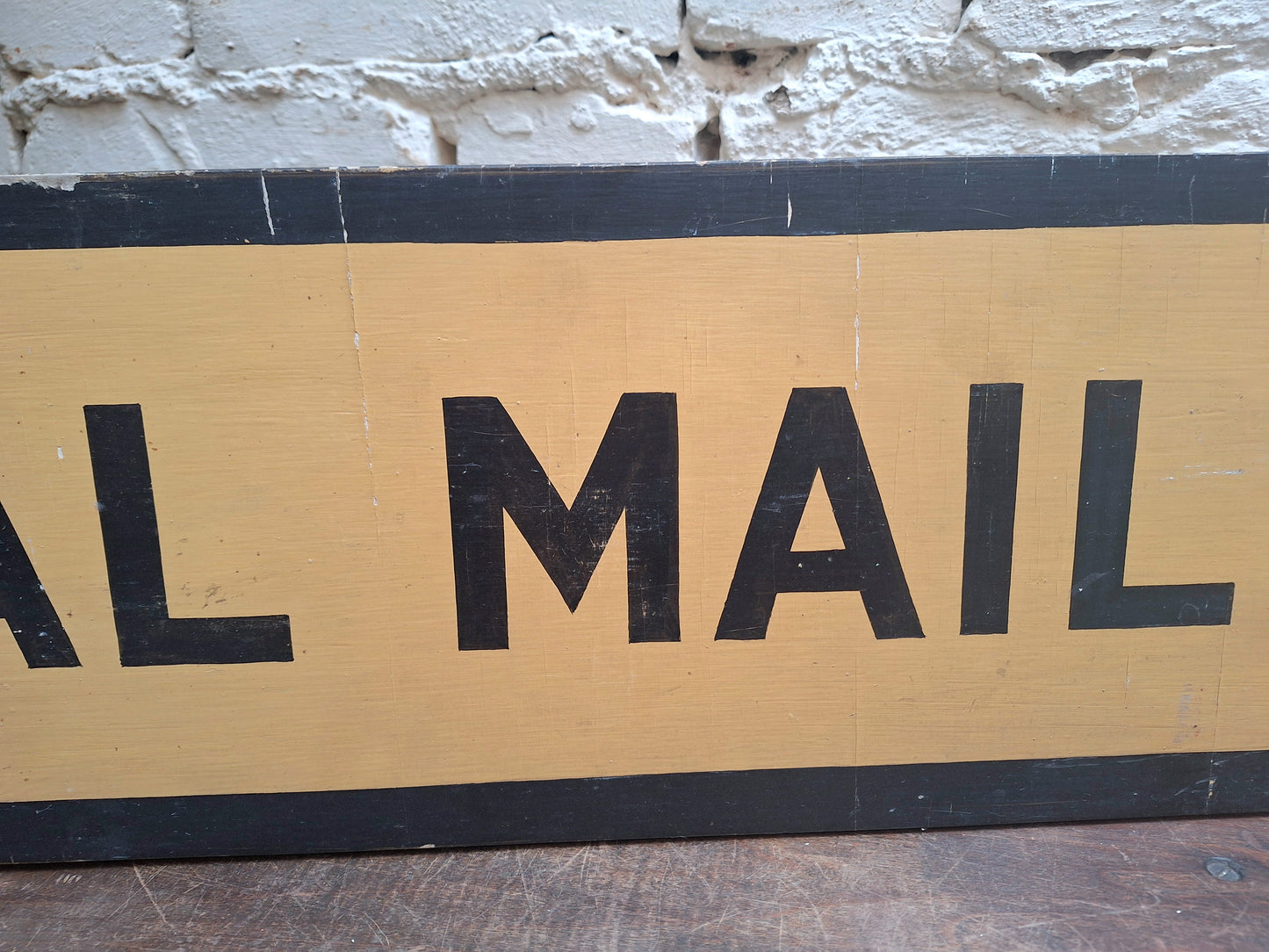Royal Mail Lines Original Wooden Depot Sign