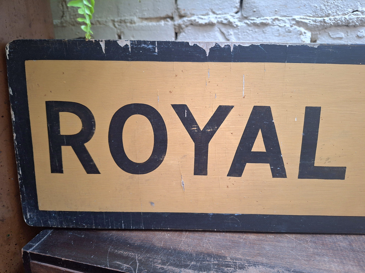 Royal Mail Lines Original Wooden Depot Sign