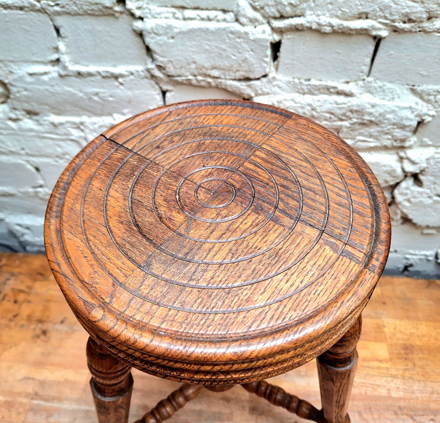 Vintage French Wooden Stool