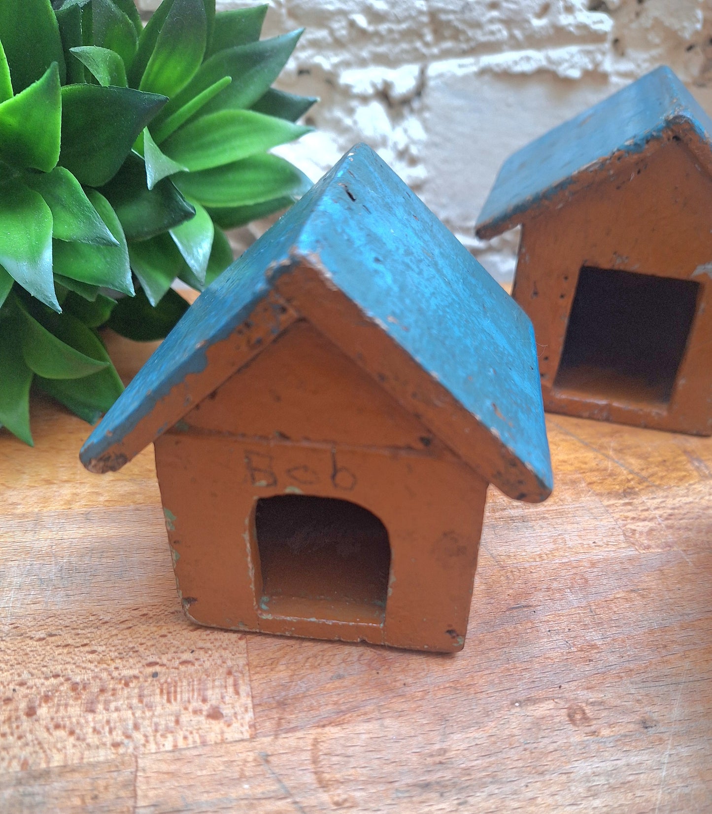 Vintage Scratch Built Wooden Toy Farm