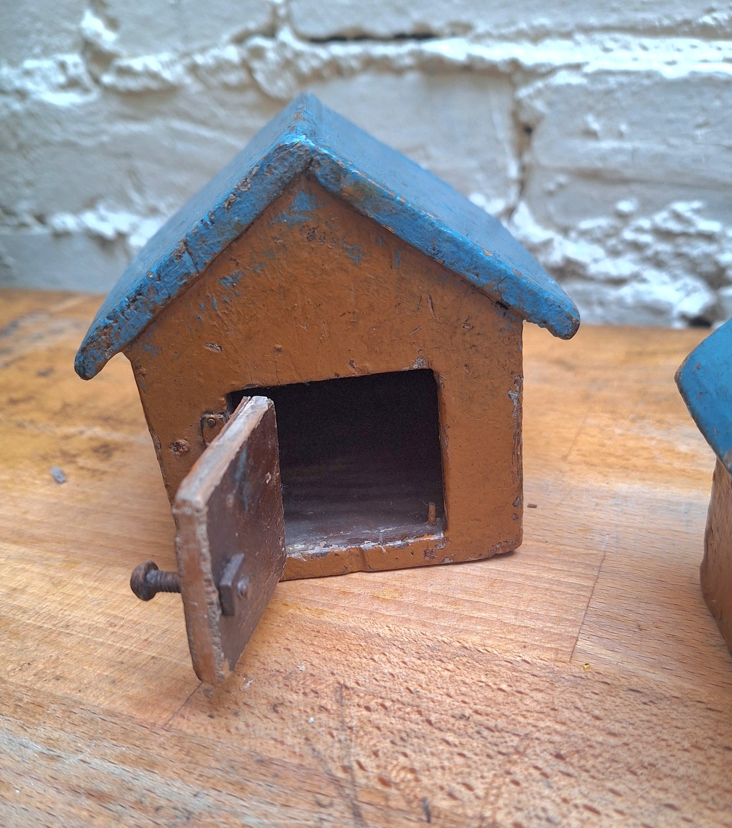 Vintage Scratch Built Wooden Toy Farm