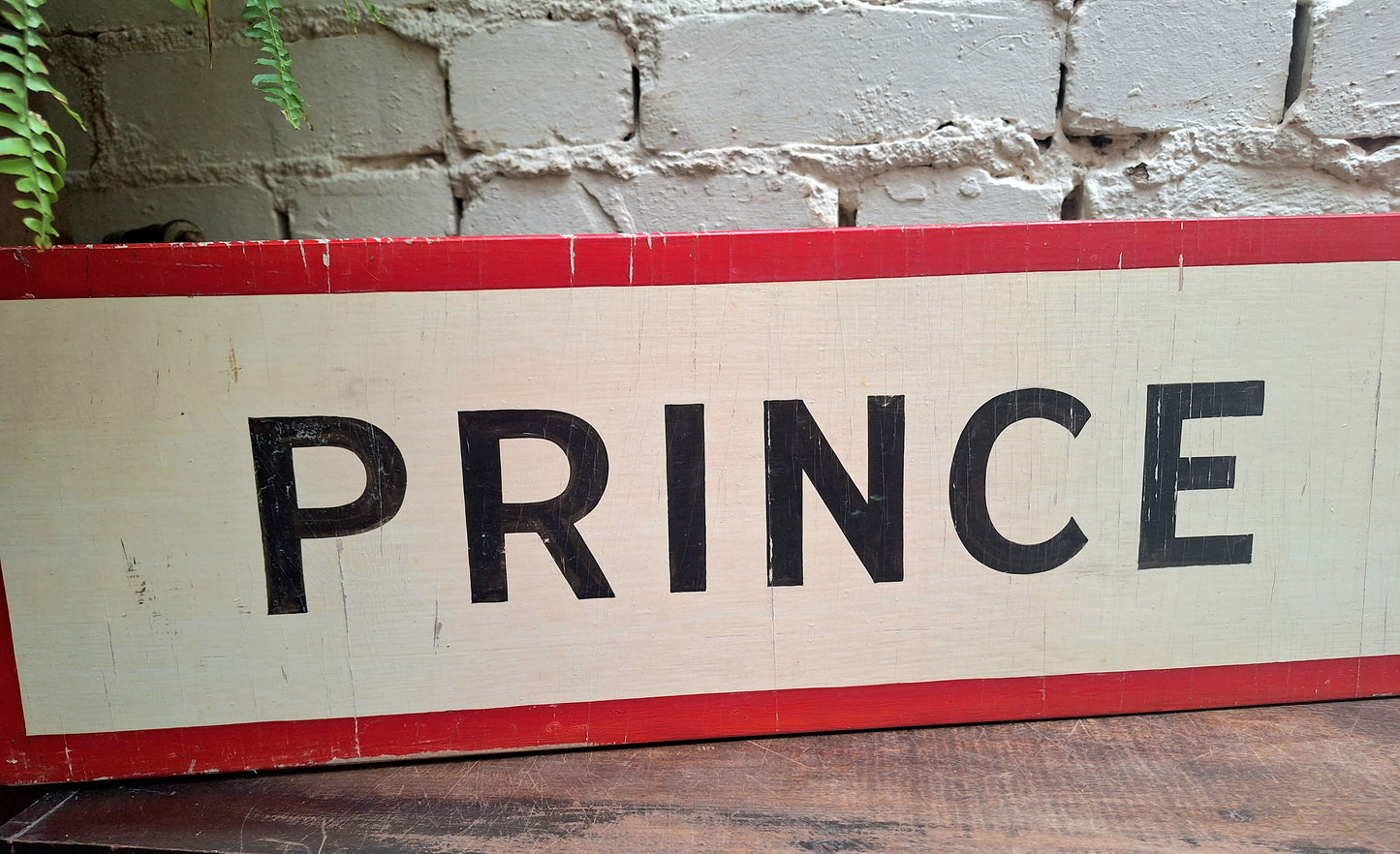 Prince Line Original Wooden Depot Sign