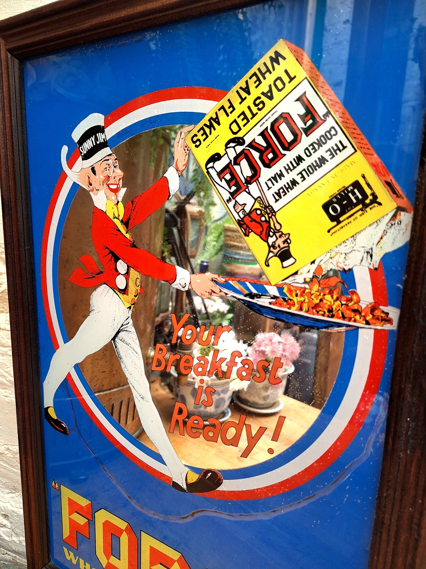 Rare Vintage Force Wheat Flakes Printed Mirror.