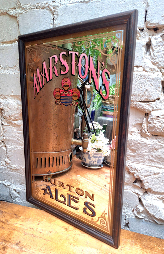 Vintage Marston's Pub Mirror