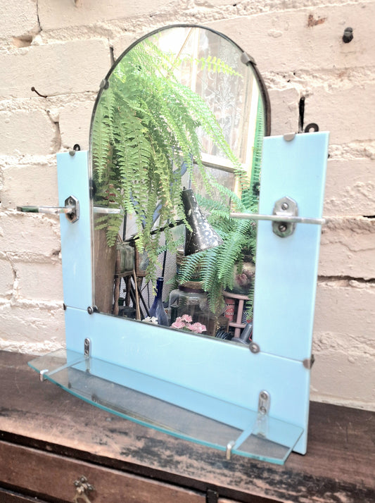 Original Art Deco Vitrolite Bathroom Mirror