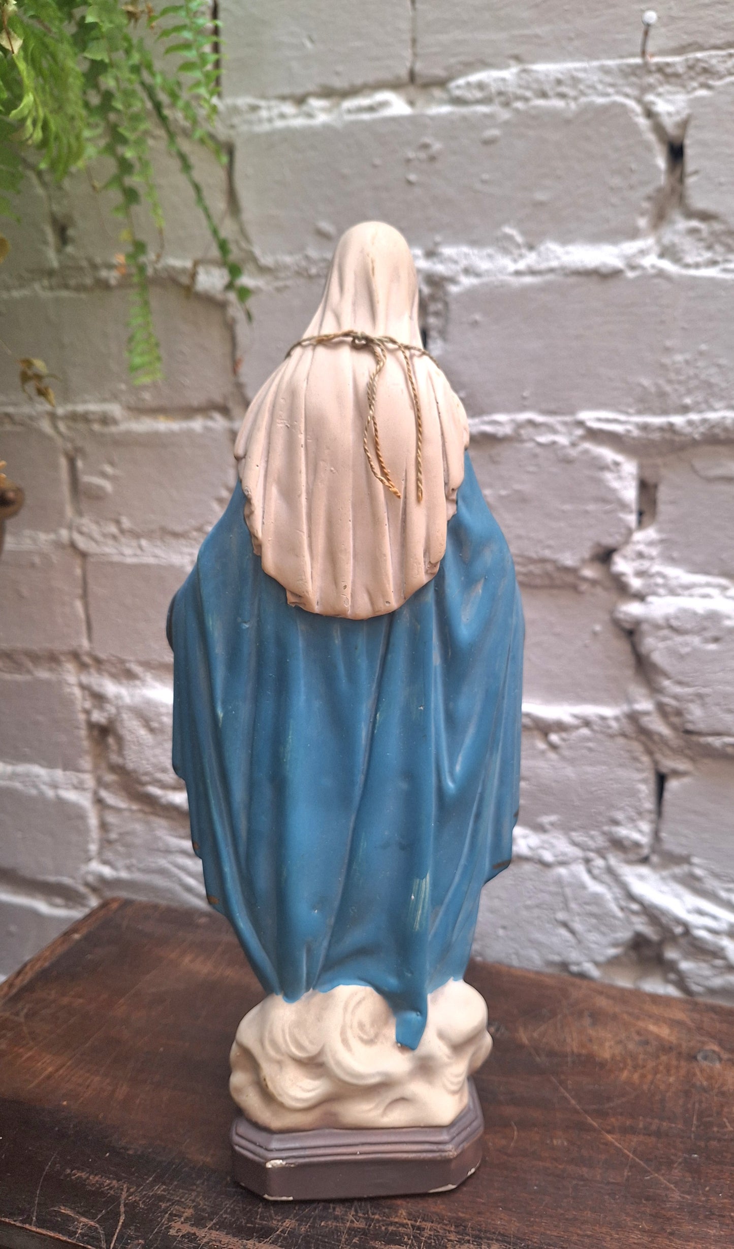 Antique Virgin Mary with Miraculous Medal