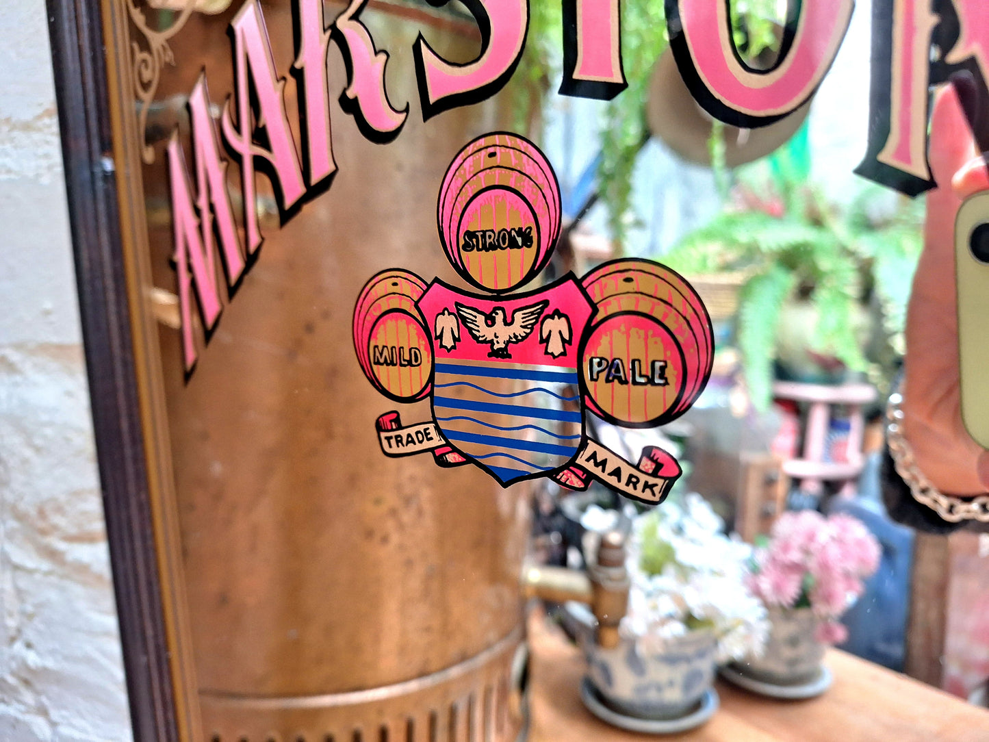 Vintage Marston's Pub Mirror