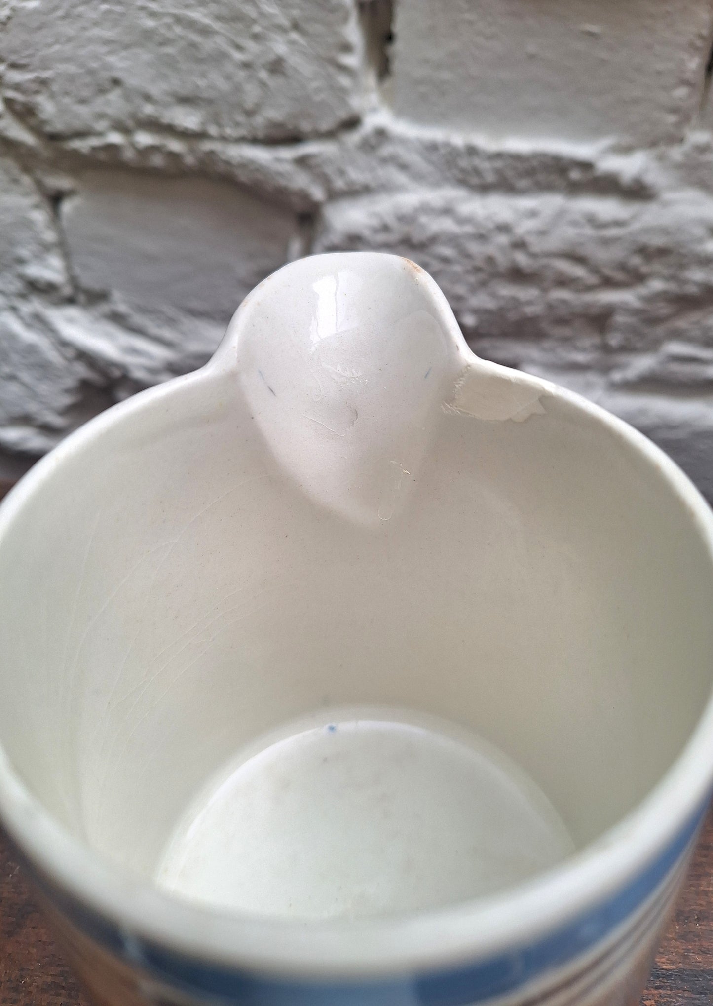 Antique 19th Century  Mochaware Jug Tree Pattern
