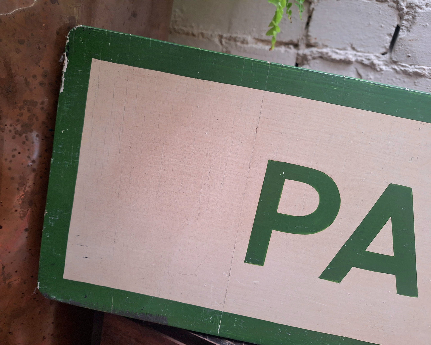 Palm Line Original Depot Wooden Shipping Sign