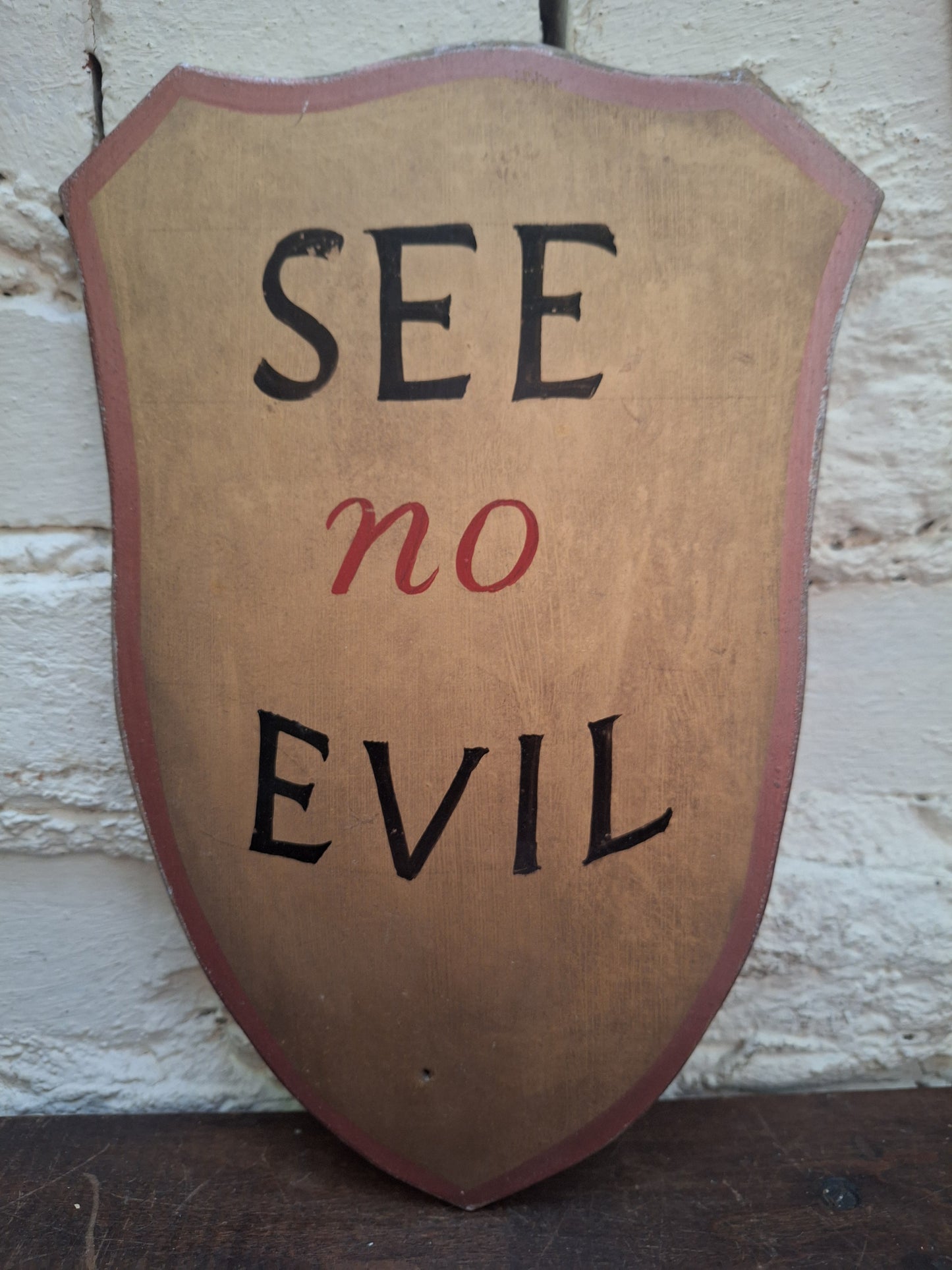 Vintage Folk Art Signs 'Hear no Evil..'