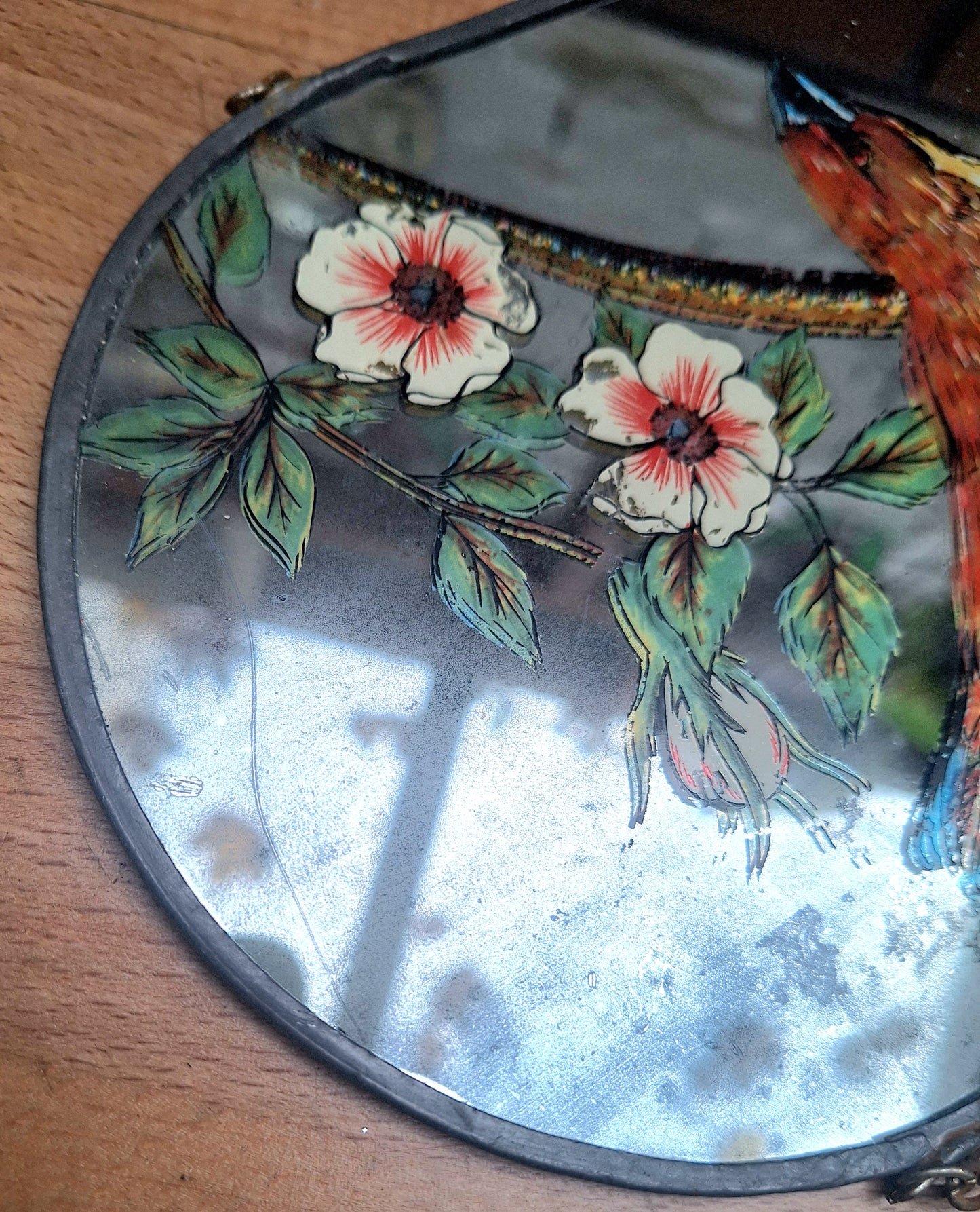 Vintage Set of Four Hanging Birds Mirrors