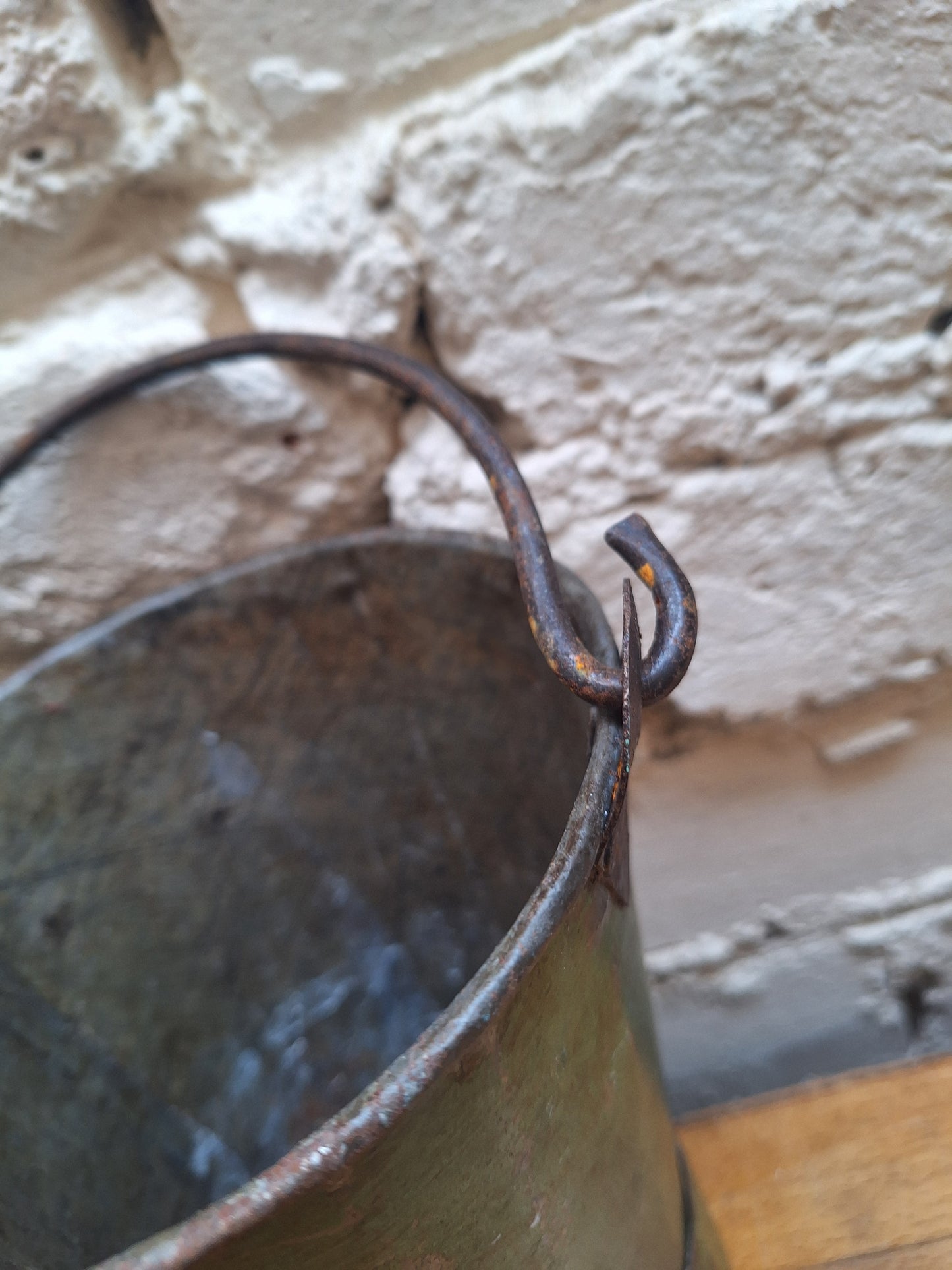 Vintage Indian Painted Metal Mini Bucket