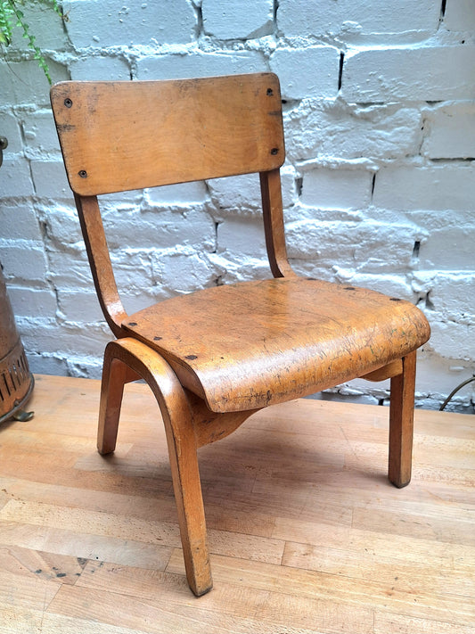 Vintage Child's Wooden School Chair