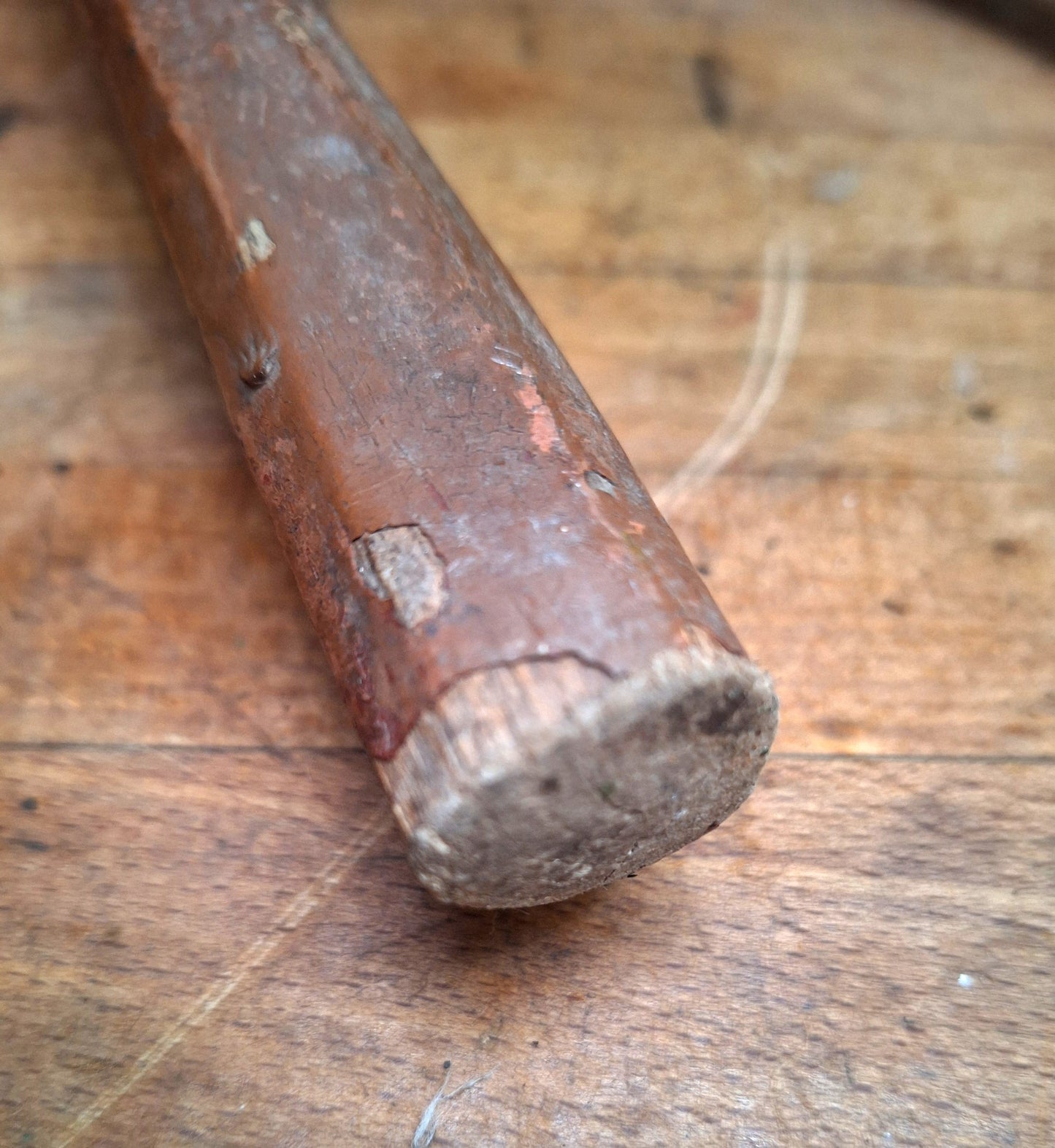 Antique Stick Leg Stool With Carved 'Witch Marks'