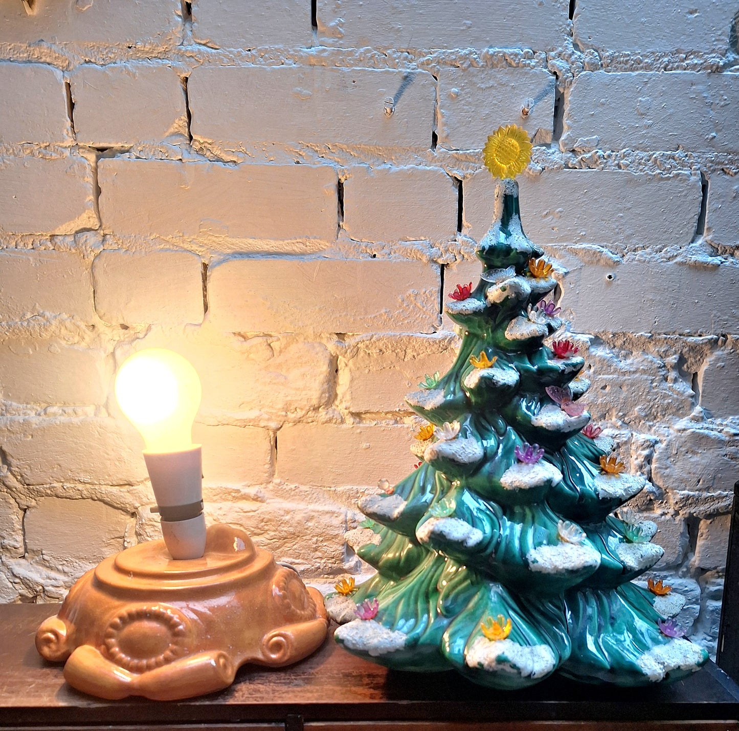 Vintage Ceramic Illuminated Christmas Tree