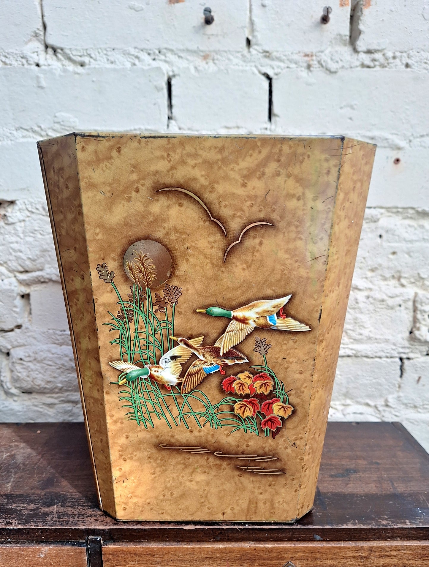 Vintage Worcesterware Metal Waste bin