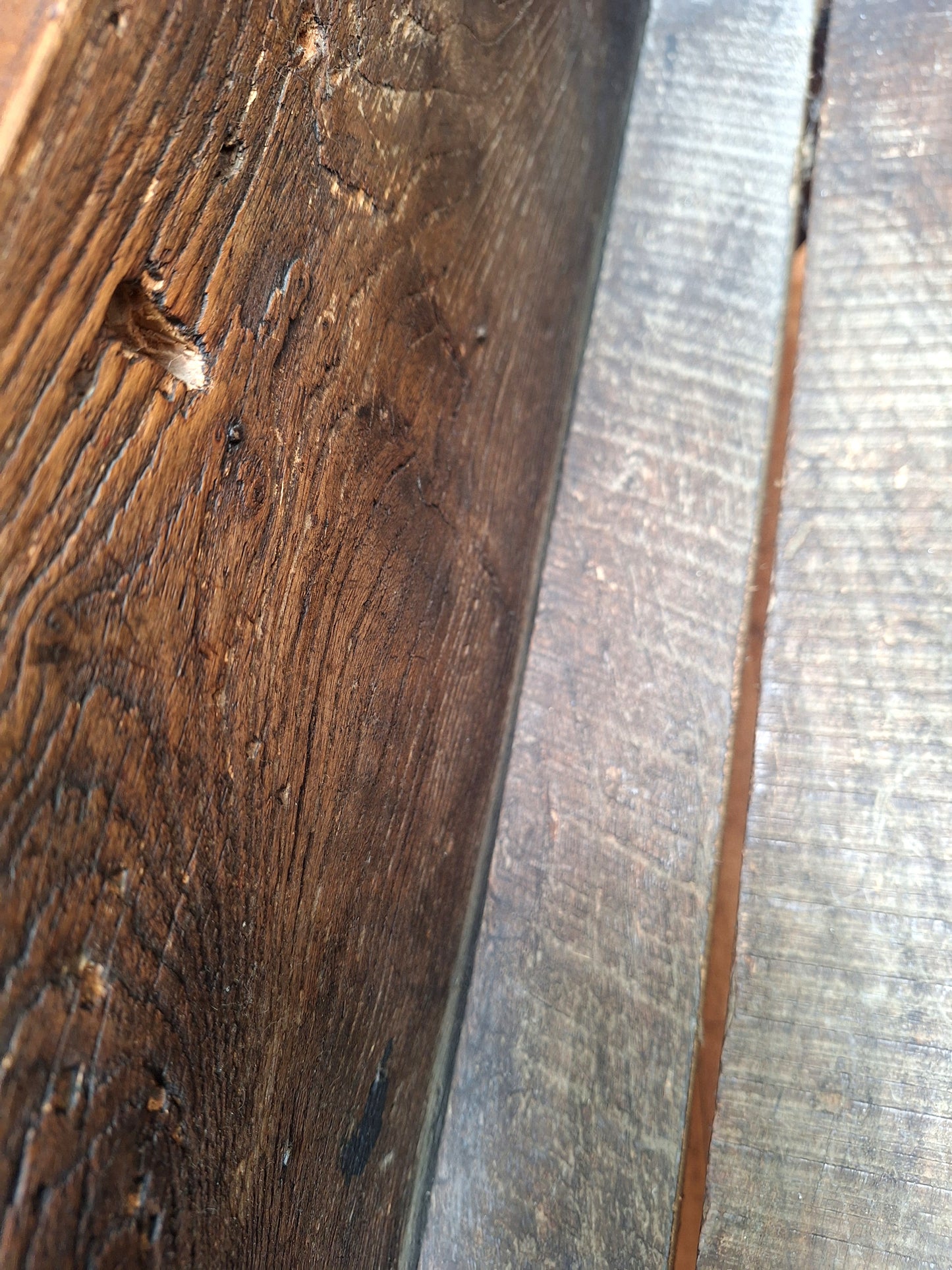 Antique Elm Six-plank Coffer