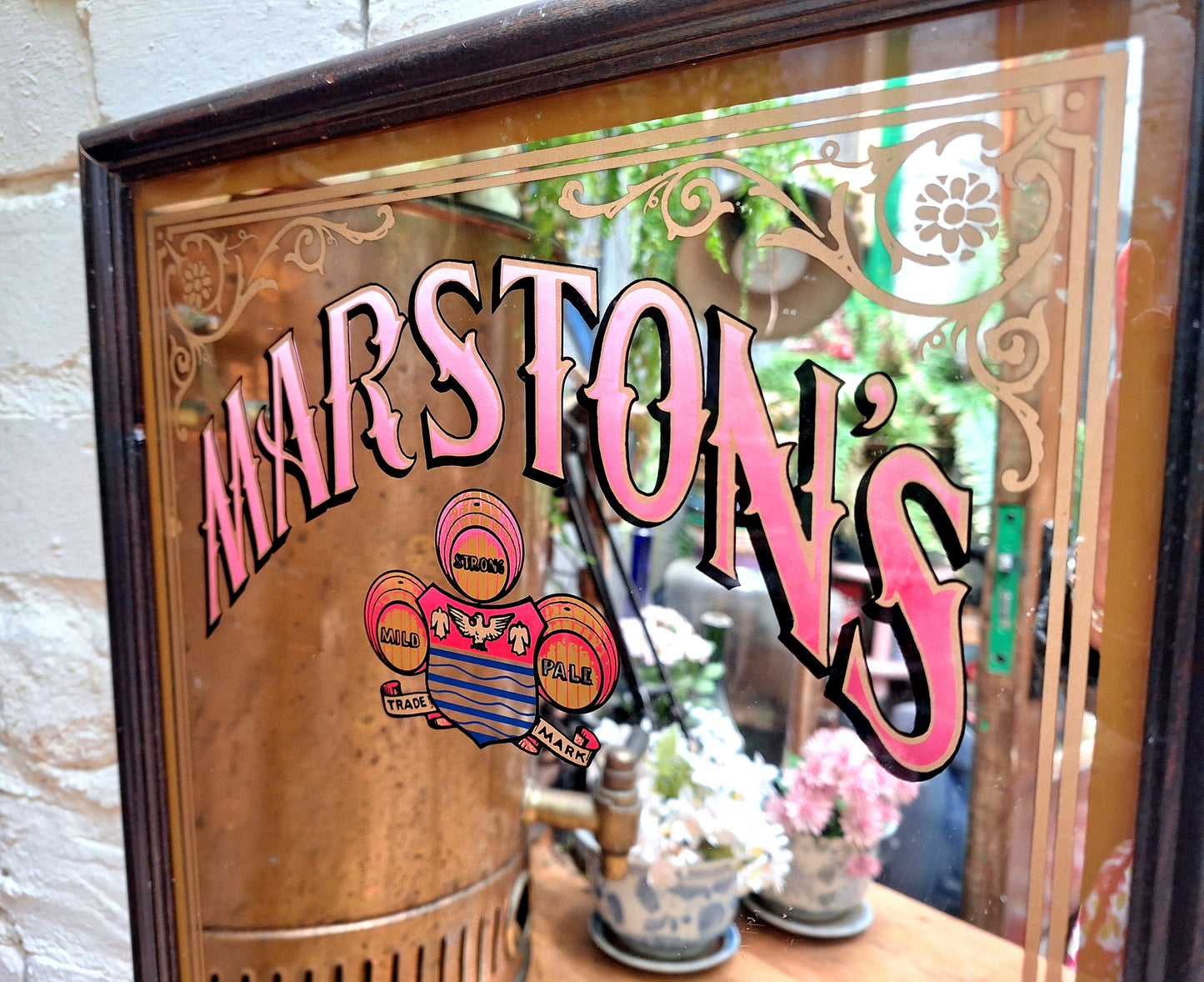Vintage Marston's Pub Mirror
