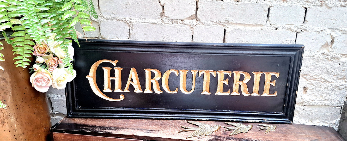 Vintage Wooden Charcuterie Sign