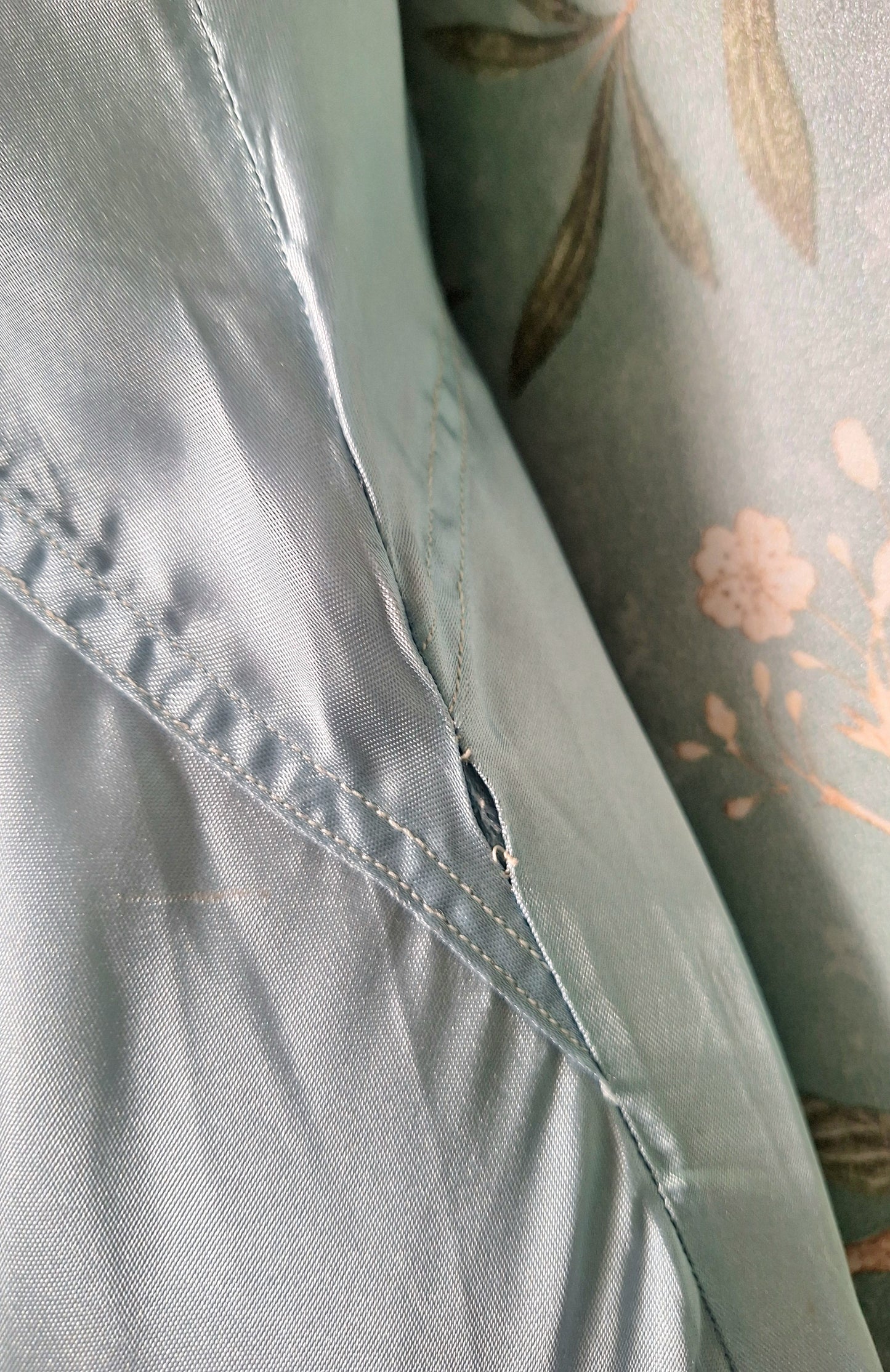 1930s Duck Egg Blue Silk Slip Dress and Jacket.