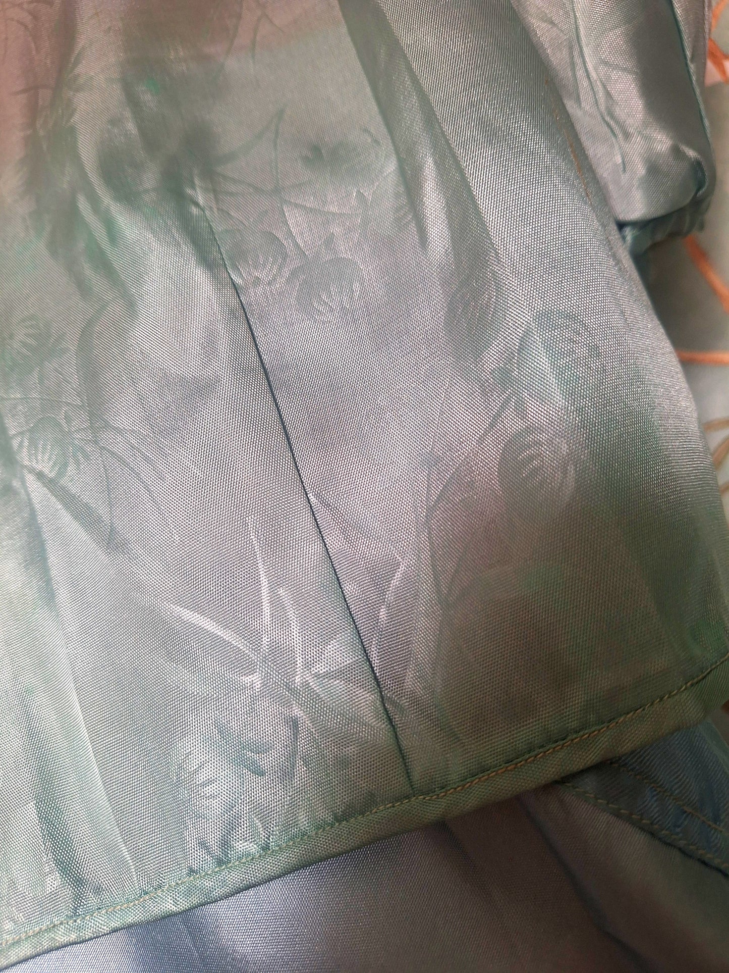 1930s Duck Egg Blue Silk Slip Dress and Jacket.
